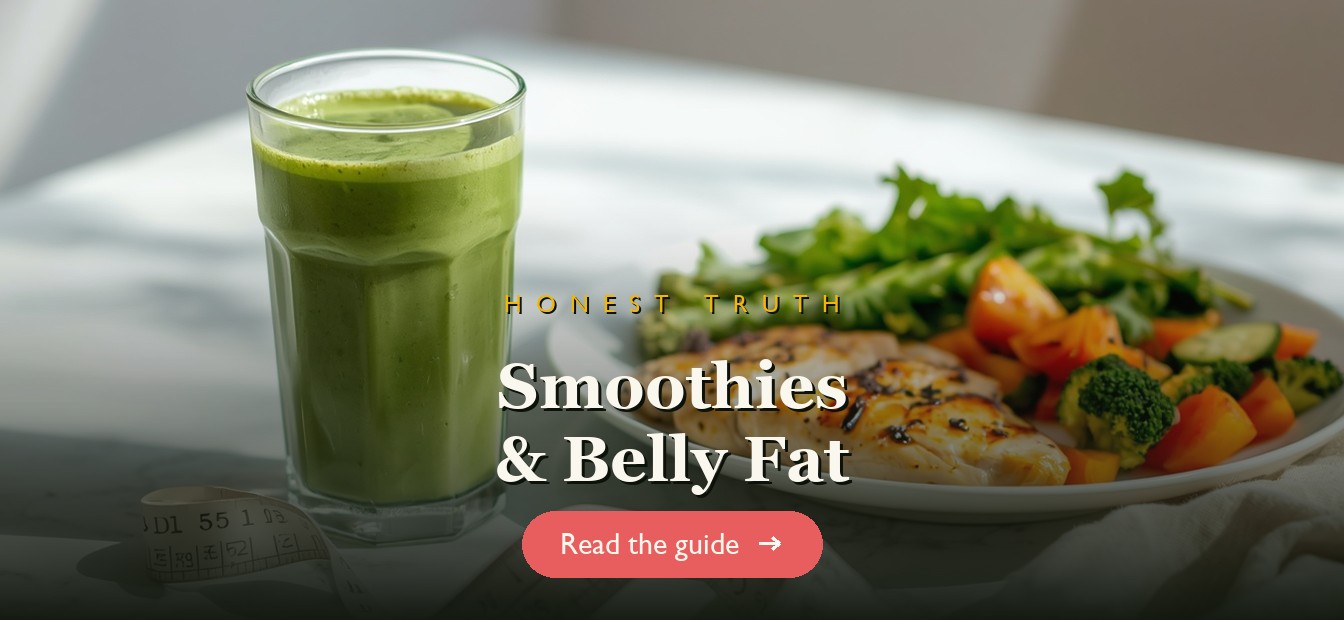 A green smoothie, healthy plate and measuring tape on a kitchen table